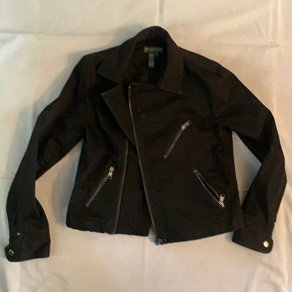 Lauren Jeans Company Petite Motorcycle Style Jacke